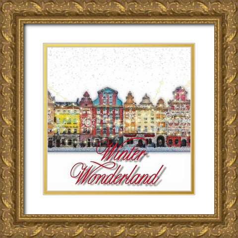 Winter Wonderland Gold Ornate Wood Framed Art Print with Double Matting by Keith, Jesse