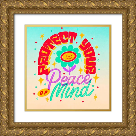 Peace Of Mind 1 Gold Ornate Wood Framed Art Print with Double Matting by Keith, Jesse
