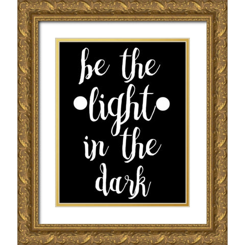 Light In The Dark Gold Ornate Wood Framed Art Print with Double Matting by Matic, Jelena