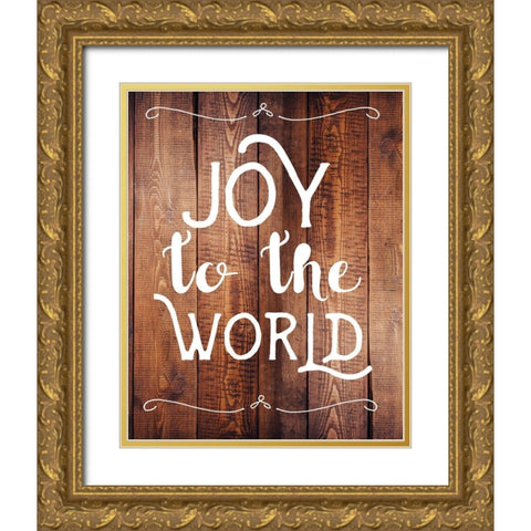 World Joy Gold Ornate Wood Framed Art Print with Double Matting by Matic, Jelena