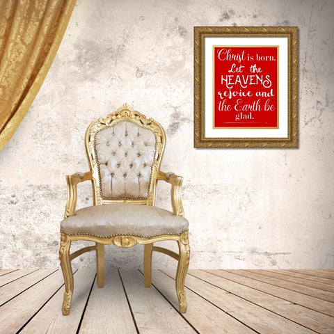 Heaven Gold Ornate Wood Framed Art Print with Double Matting by Matic, Jelena