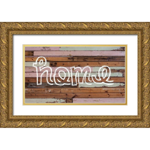 Home Barnwood Gold Ornate Wood Framed Art Print with Double Matting by Matic, Jelena