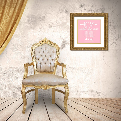 Today Will Gold Ornate Wood Framed Art Print with Double Matting by Matic, Jelena