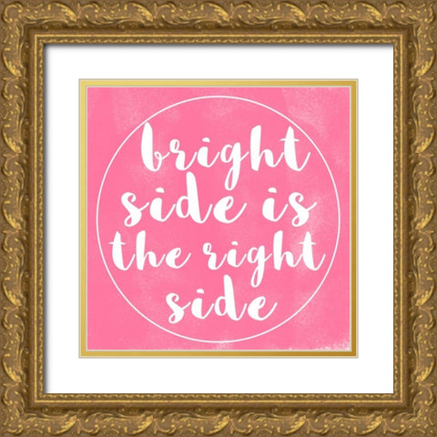 Bright Side Gold Ornate Wood Framed Art Print with Double Matting by Matic, Jelena