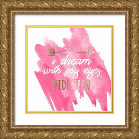 Dream Arrow Gold Ornate Wood Framed Art Print with Double Matting by Matic, Jelena