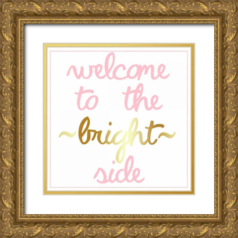 Bright Side Gold Ornate Wood Framed Art Print with Double Matting by Matic, Jelena