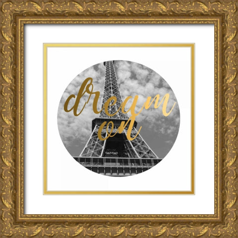 Dream Gold Gold Ornate Wood Framed Art Print with Double Matting by Matic,Jelena