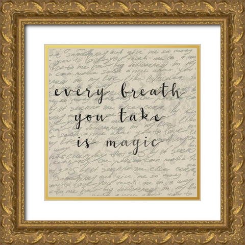 Every Breath You Take Gold Ornate Wood Framed Art Print with Double Matting by Matic,Jelena