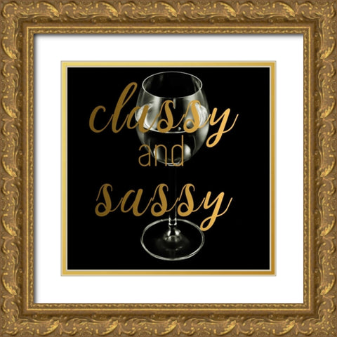 Classy And Sassy Wine Gold Ornate Wood Framed Art Print with Double Matting by Matic,Jelena