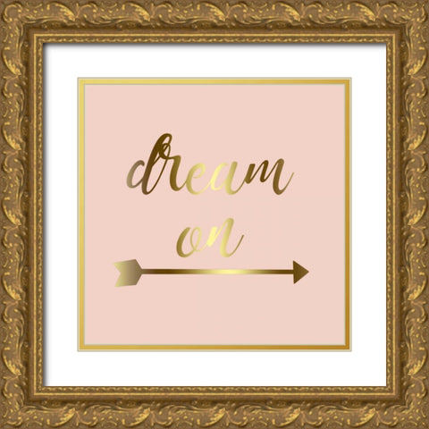 Dream In Gold Gold Ornate Wood Framed Art Print with Double Matting by Matic,Jelena