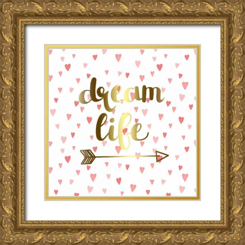 Dream Life Gold Ornate Wood Framed Art Print with Double Matting by Matic,Jelena