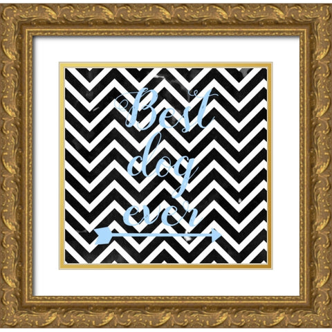 Best Dog Ever Gold Ornate Wood Framed Art Print with Double Matting by Matic,Jelena