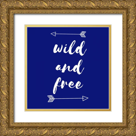 Wild and Free Gold Ornate Wood Framed Art Print with Double Matting by Matic,Jelena