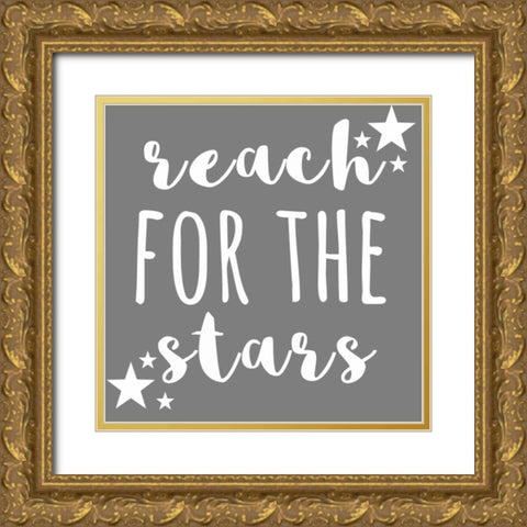 Reach Stars Gold Ornate Wood Framed Art Print with Double Matting by Matic,Jelena