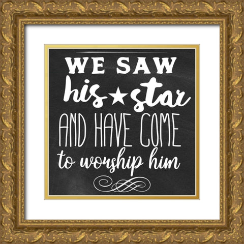 We Saw Gold Ornate Wood Framed Art Print with Double Matting by Matic, Jelena