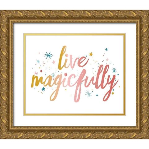 LiveMagicfully Gold Ornate Wood Framed Art Print with Double Matting by McCully, Jennifer
