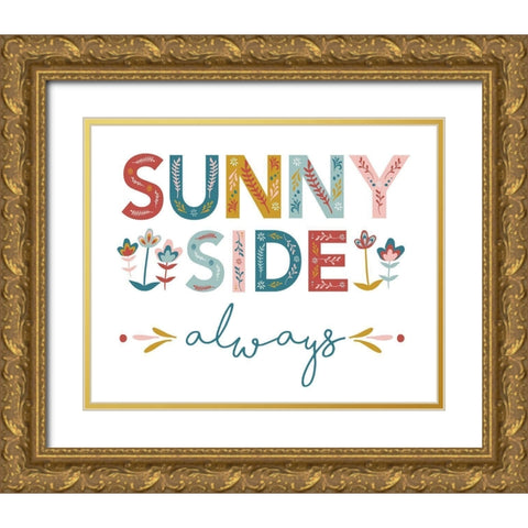 SunnySideAlways_8x10_JenniferMcCully Gold Ornate Wood Framed Art Print with Double Matting by McCully, Jennifer