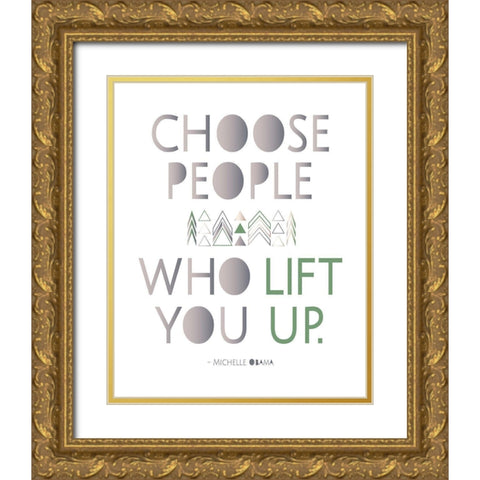 PeopleWhoLiftYouUp Gold Ornate Wood Framed Art Print with Double Matting by McCully, Jennifer