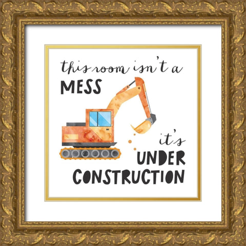 Under Construction Gold Ornate Wood Framed Art Print with Double Matting by McCully, Jennifer