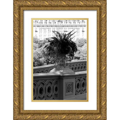 Central Park Bridge 5 Gold Ornate Wood Framed Art Print with Double Matting by Grey, Jace