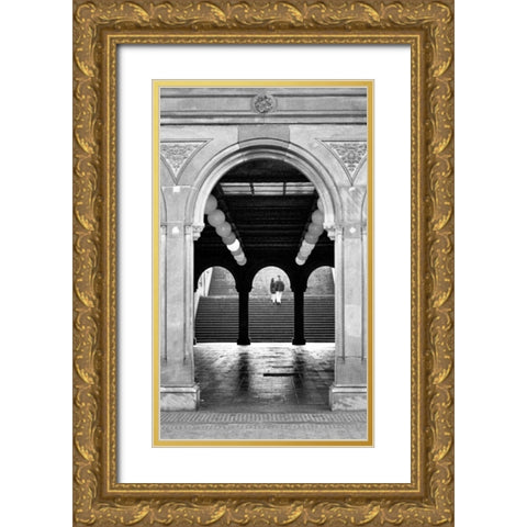 Central Park Diptych B Gold Ornate Wood Framed Art Print with Double Matting by Grey, Jace