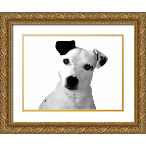 Jack Russell Buddy 2 Gold Ornate Wood Framed Art Print with Double Matting by Grey, Jace