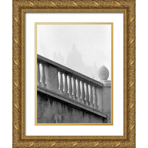 Venice Stairs Gold Ornate Wood Framed Art Print with Double Matting by Grey, Jace