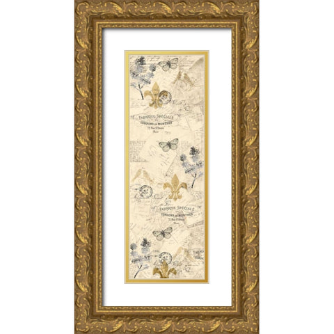 Fluers Gold Ornate Wood Framed Art Print with Double Matting by Allen, Kimberly