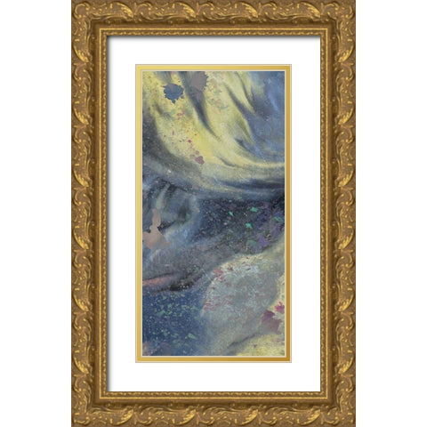 Space Yellow 1 Gold Ornate Wood Framed Art Print with Double Matting by Allen, Kimberly