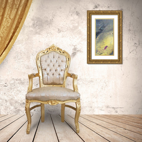 Space Yellow 2 Gold Ornate Wood Framed Art Print with Double Matting by Allen, Kimberly