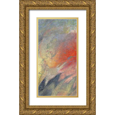 Space Yellow 3 Gold Ornate Wood Framed Art Print with Double Matting by Allen, Kimberly