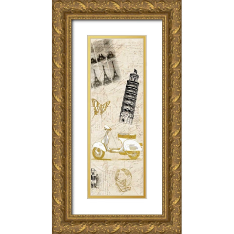 European Holiday 2 Gold Ornate Wood Framed Art Print with Double Matting by Allen, Kimberly