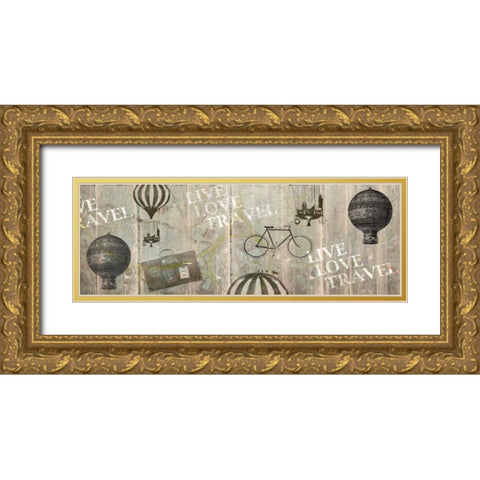 Live Love Travel 2 Gold Ornate Wood Framed Art Print with Double Matting by Allen, Kimberly