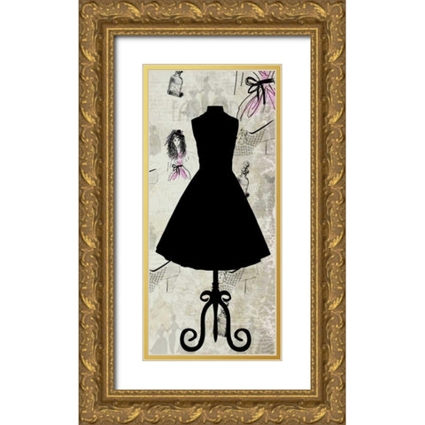 Fashion-ista 2 Gold Ornate Wood Framed Art Print with Double Matting by Allen, Kimberly