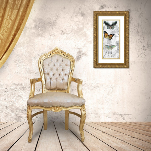Butterflies Are Free 1 Gold Ornate Wood Framed Art Print with Double Matting by Allen, Kimberly