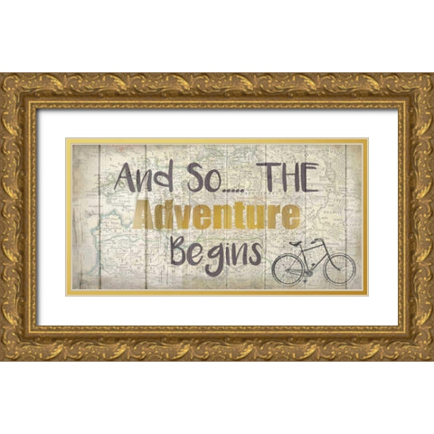 Adventure Awaits 3 Gold Ornate Wood Framed Art Print with Double Matting by Allen, Kimberly
