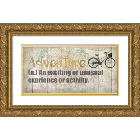 Adventure Awaits 4 Gold Ornate Wood Framed Art Print with Double Matting by Allen, Kimberly