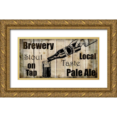 Man Cave 4 Gold Ornate Wood Framed Art Print with Double Matting by Allen, Kimberly