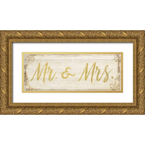 Mr and Mrs Gold Ornate Wood Framed Art Print with Double Matting by Allen, Kimberly