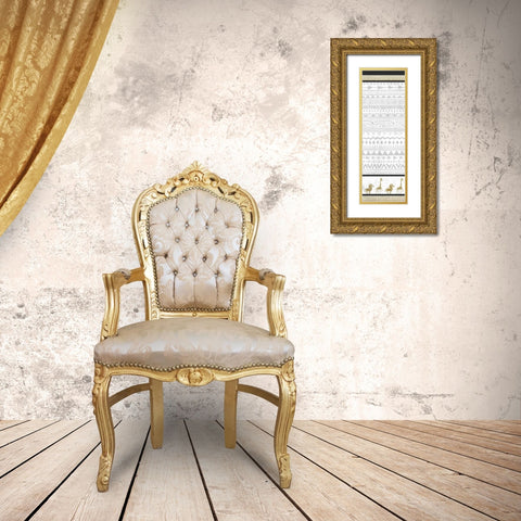 Tribal Day Gold Ornate Wood Framed Art Print with Double Matting by Allen, Kimberly