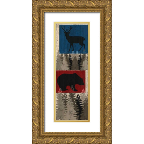 Forest Day Gold Ornate Wood Framed Art Print with Double Matting by Allen, Kimberly