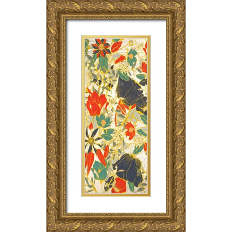 Carte Postale Blooms Henna 2 Gold Ornate Wood Framed Art Print with Double Matting by Allen, Kimberly