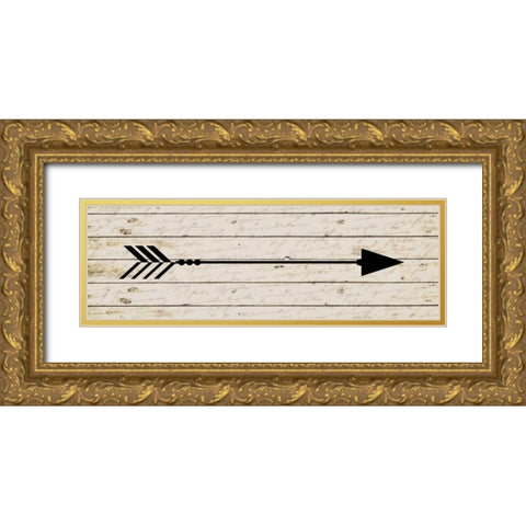 Arrow 2 Gold Ornate Wood Framed Art Print with Double Matting by Allen, Kimberly
