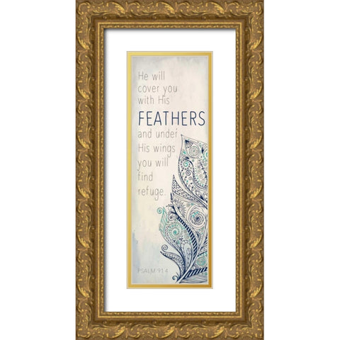 He Will B Gold Ornate Wood Framed Art Print with Double Matting by Allen, Kimberly