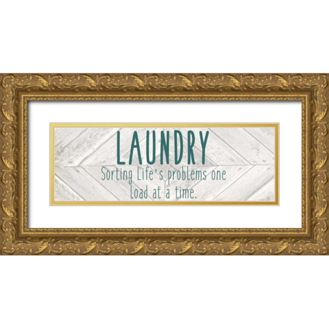 Laundry Sorting Gold Ornate Wood Framed Art Print with Double Matting by Allen, Kimberly