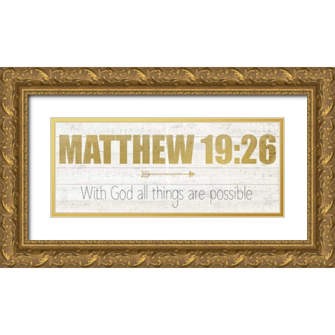 Matthew 19 Gold Ornate Wood Framed Art Print with Double Matting by Allen, Kimberly