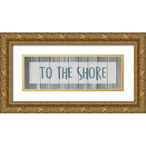 To the Shore Gold Ornate Wood Framed Art Print with Double Matting by Allen, Kimberly