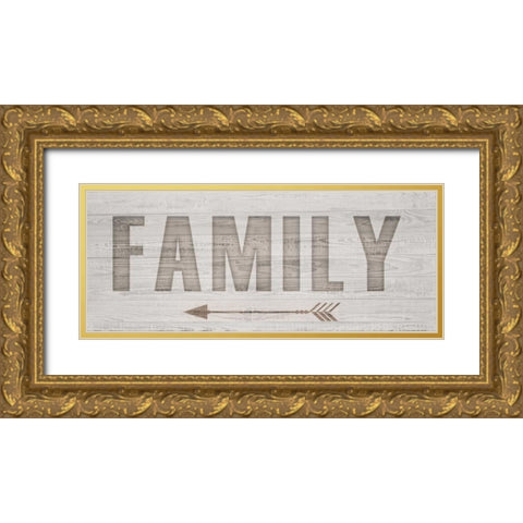 Carved Family Gold Ornate Wood Framed Art Print with Double Matting by Allen, Kimberly