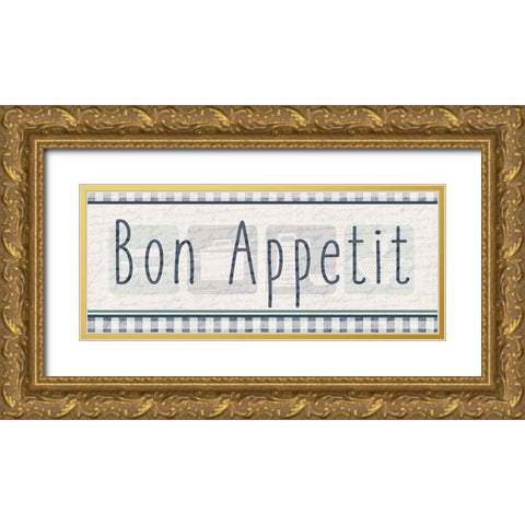 Bon Appetit Gold Ornate Wood Framed Art Print with Double Matting by Kimberly, Allen