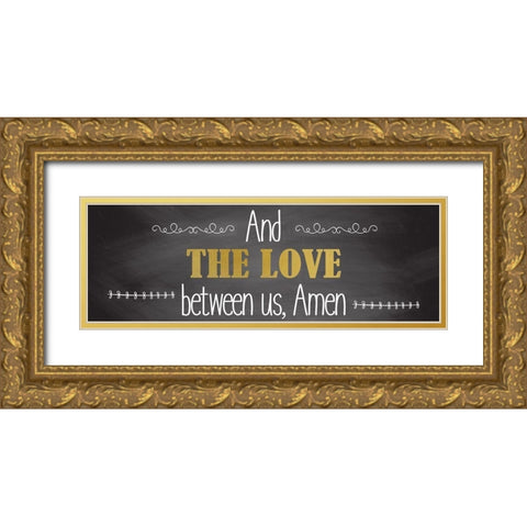 Bless 3 Gold Ornate Wood Framed Art Print with Double Matting by Kimberly, Allen